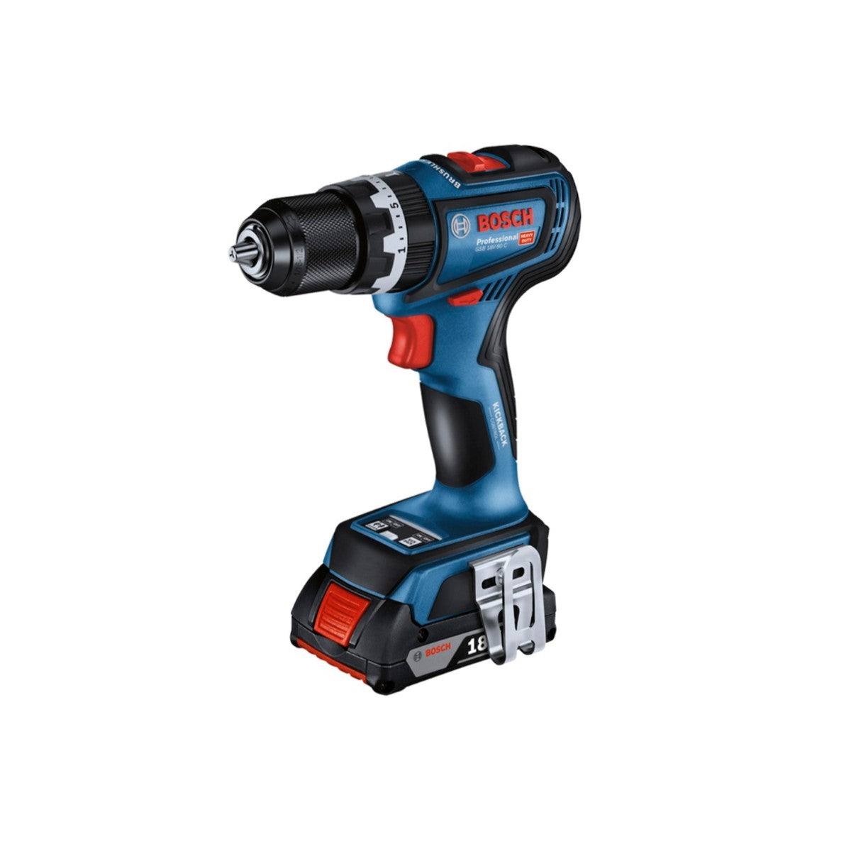 18V TALADRO PERCUTOR DE 1/2 GSB 185-LI + 1 BATERIA 2.0 AH + CARGADOR 1900 RPM 48 LIBRAS-PIE, BOSCH