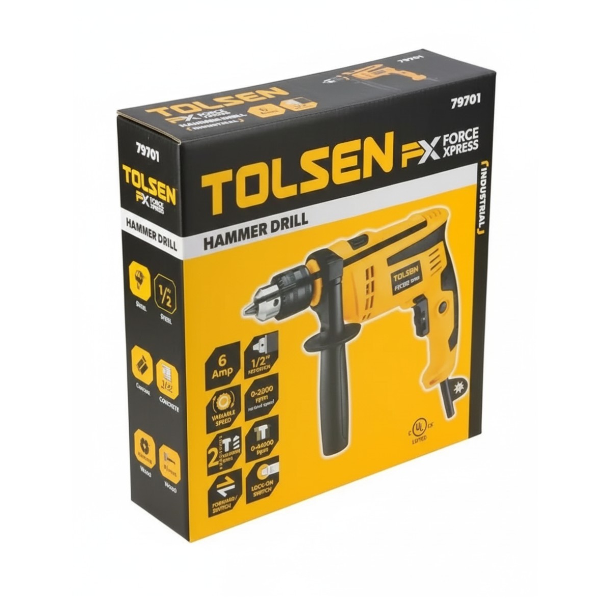 Taladro de impacto de 1/2 de 120v 720W (Industrial), TOLSEN