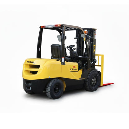 Montacargas Gasolina/Gas LP, Doble Combustible, Capacidad 2500KG, Motor NISSAN K25, Altura Máx.