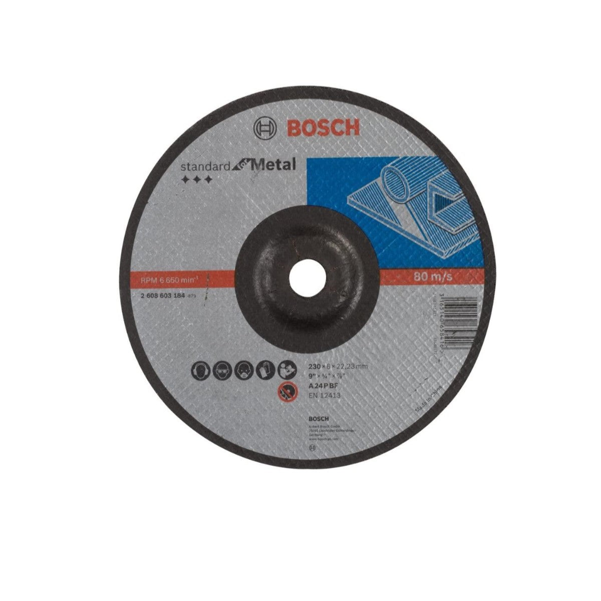 Expert, Disco De Desbaste Para Metal, 230 X 6 X 22.23 Milimetros, BOSCH