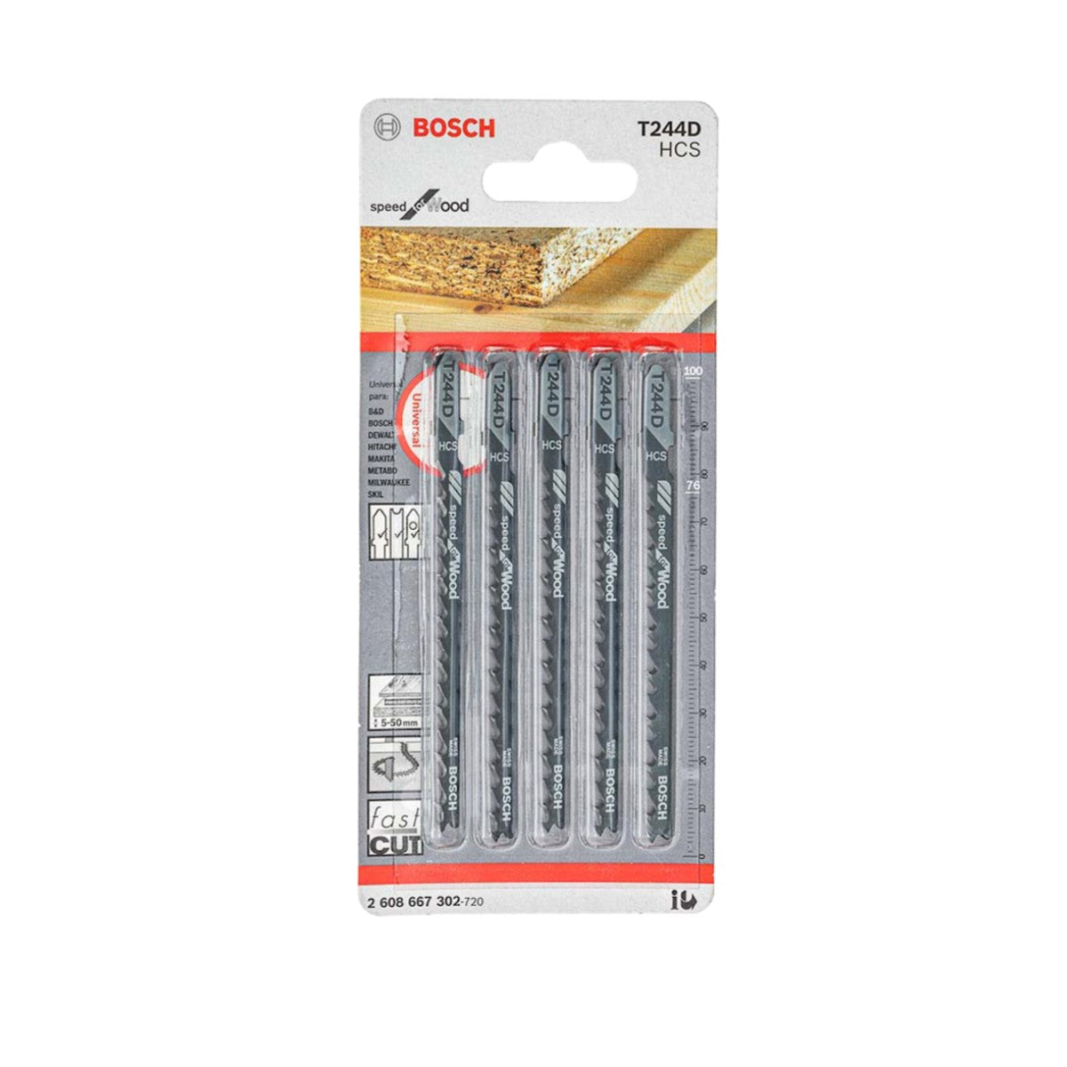 Juego De 5 Sierras T244D, BOSCH