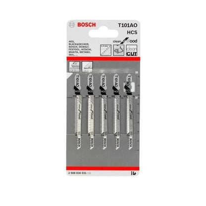 5-Pack Bosch, Juego De 5 Sierras T101AO Para Sierra Caladora con Espiga en T, BOSCH