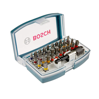 Set De 32 Piezas Para Atornillar Con 1 Soporte Universal De Cambio Rápido, Bosch