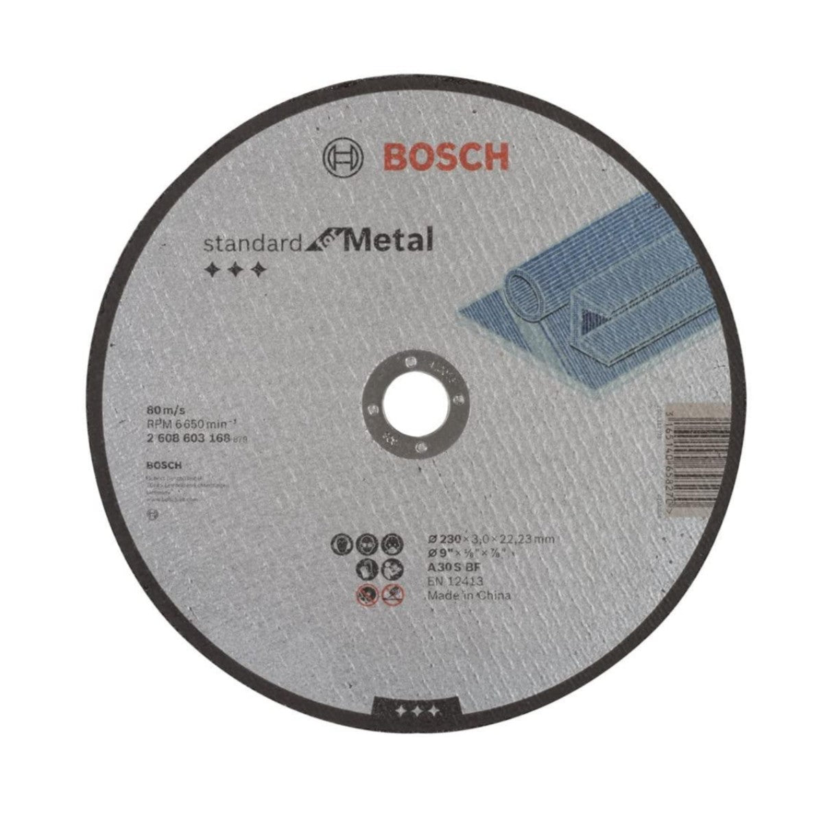 Standard, Disco De Corte Para Metal, 230 X 3 X 22.23 Milímetros, BOSCH