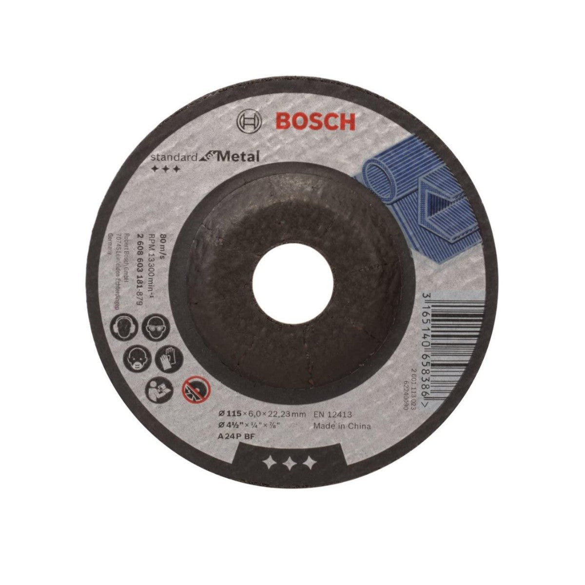 Standard For Metal, Disco de Desbaste para Metal, 115 X 6 X 22.23 Milímetros, BOSCH