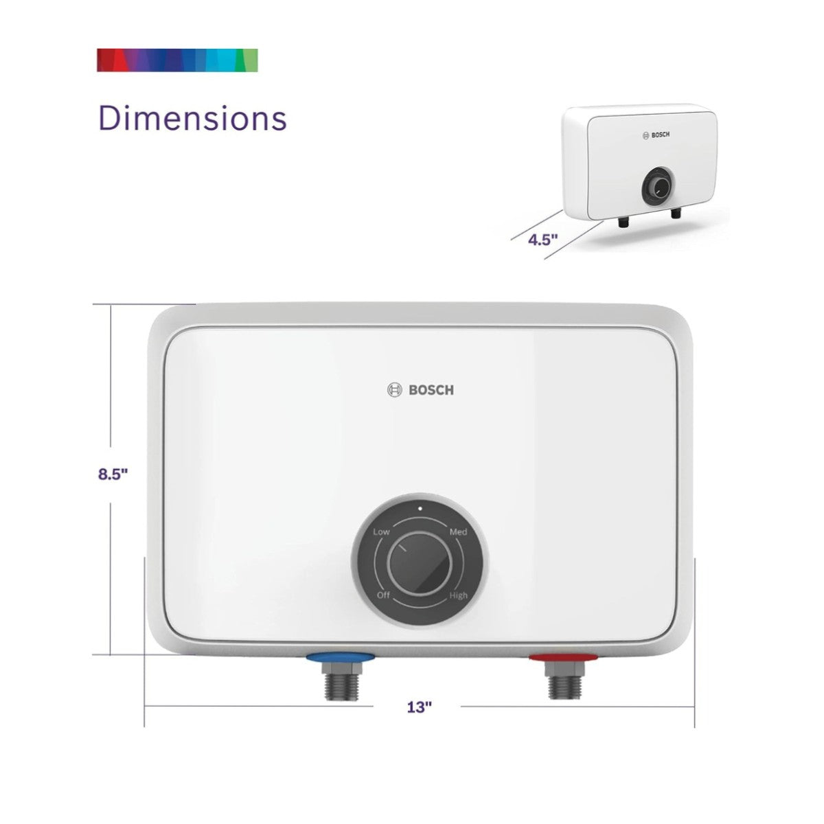 Tronic 4000C Pro, Calentador Eléctrico de Paso Multipunto, 12 KW, 220 V, BOSCH