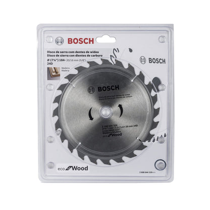 Hoja De Sierra De 7 1/4 24 Dientes Eco Wood, BOSCH