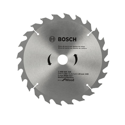 Hoja De Sierra De 7 1/4 24 Dientes Eco Wood, BOSCH