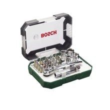 Set de 27 Piezas para Taladro Atornillador, Con Ratchet + Destornillador Angular, BOSCH