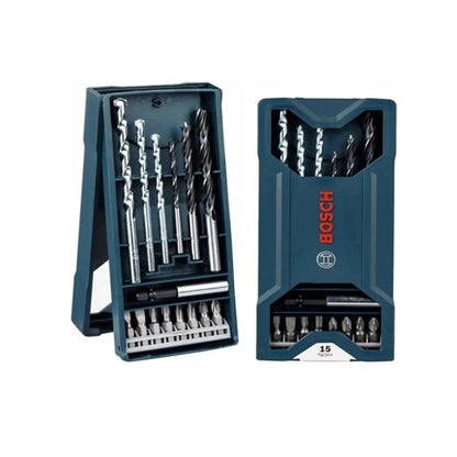 Set Mini X-Line De 15 Brocas y Puntas Para Perforar y Atornillar, 2607017408, BOSCH