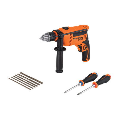 Combo De Rotomartillo Profesional 1/2"" 650W, 6 Brocas Y 2 Desarmadores, TRUPER PRO