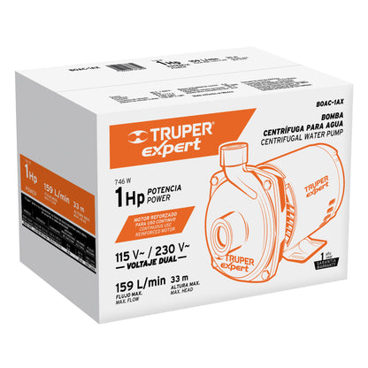 Bomba Centrífuga Para Agua, 1 HP, TRUPER EXPERT