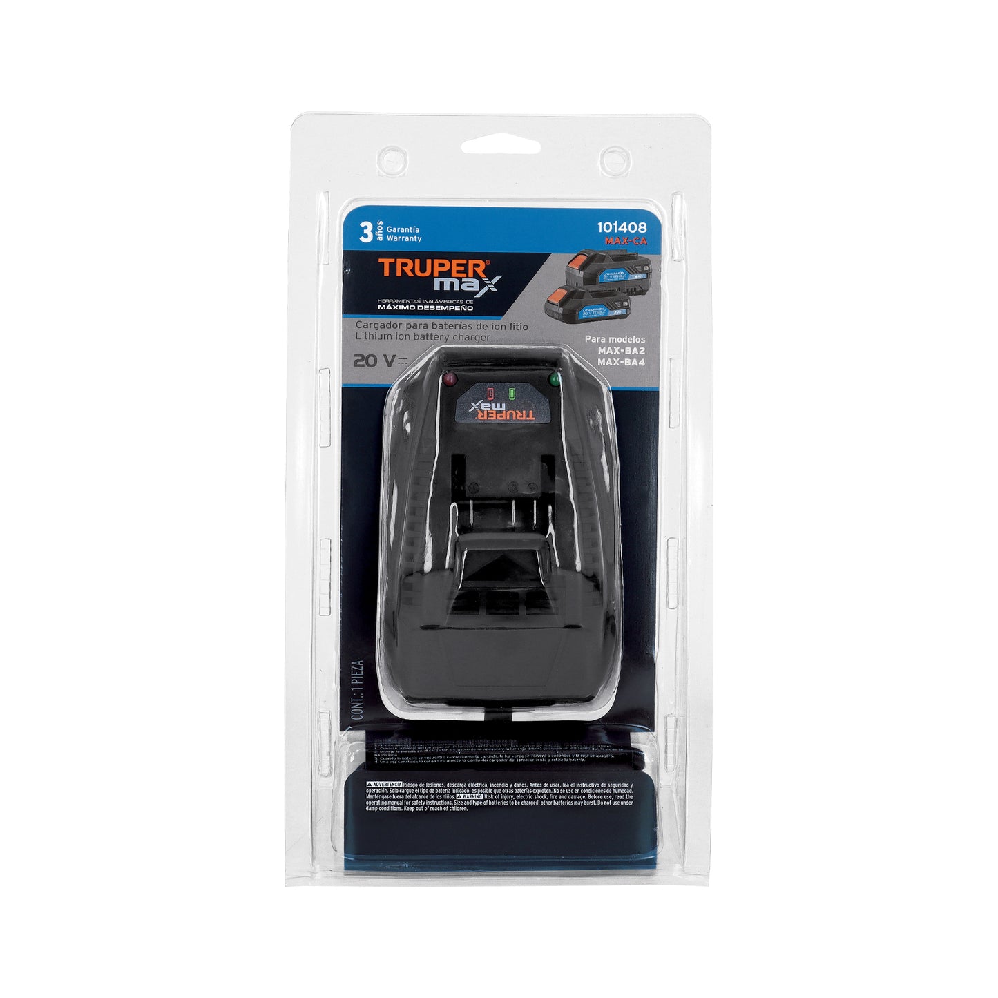 Cargador De Baterías ION LITIO 20 V, TRUPER MAX