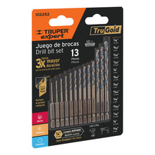Juego De 13 Brocas HSS P/Metal Zanco Cambio Rápido, TRUPER EXPERT