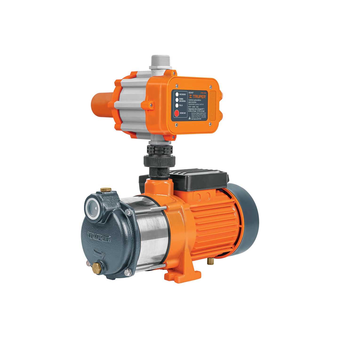 Bomba Centrífuga Presurizadora Multietapas 1/2 HP, TRUPER