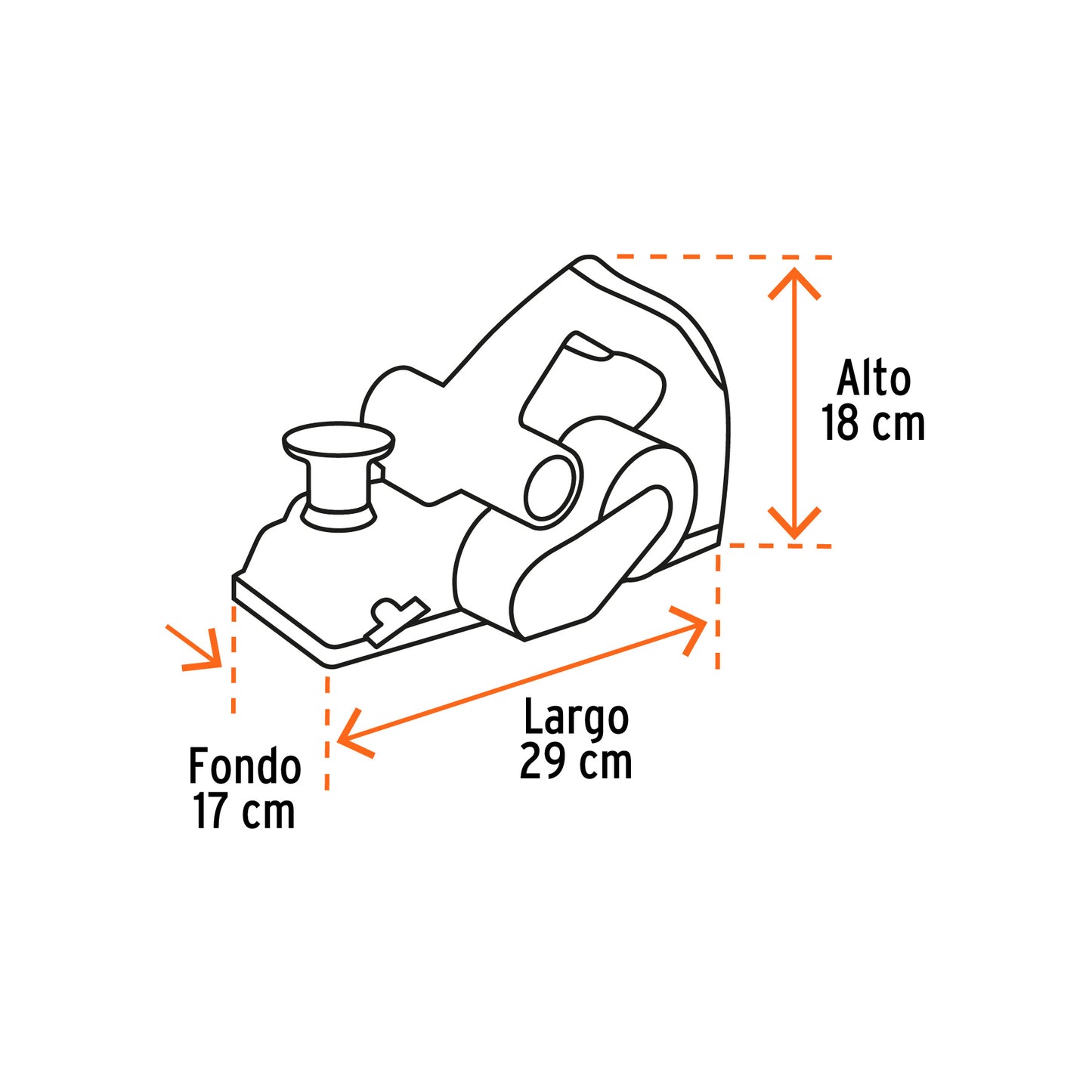 Cepillo Eléctrico Industrial De 3-1/4"", 720 W"
