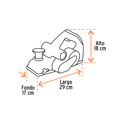 Cepillo Eléctrico Industrial De 3-1/4"", 720 W"
