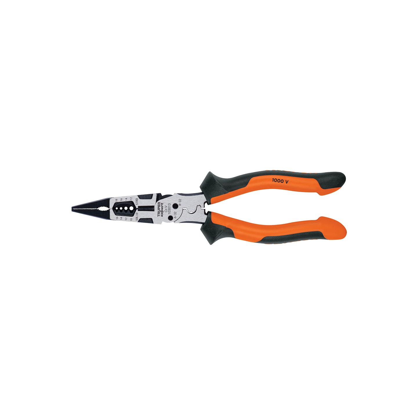 Pinza Multiuso 8" Punta Larga, Comfort Grip, TRUPER