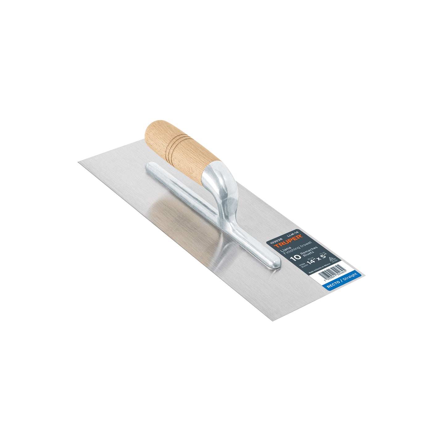 Plancha (Llana) 14" Canto Recto, 10R, Mgo Madera