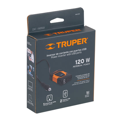 Inversor De Corriente 120 W, TRUPER