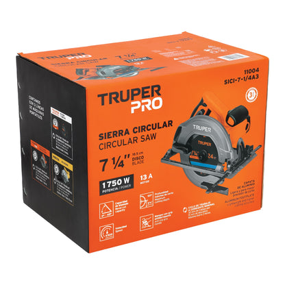 Sierra Circular 7-1/4' 1750 W, Profesional, TRUPER