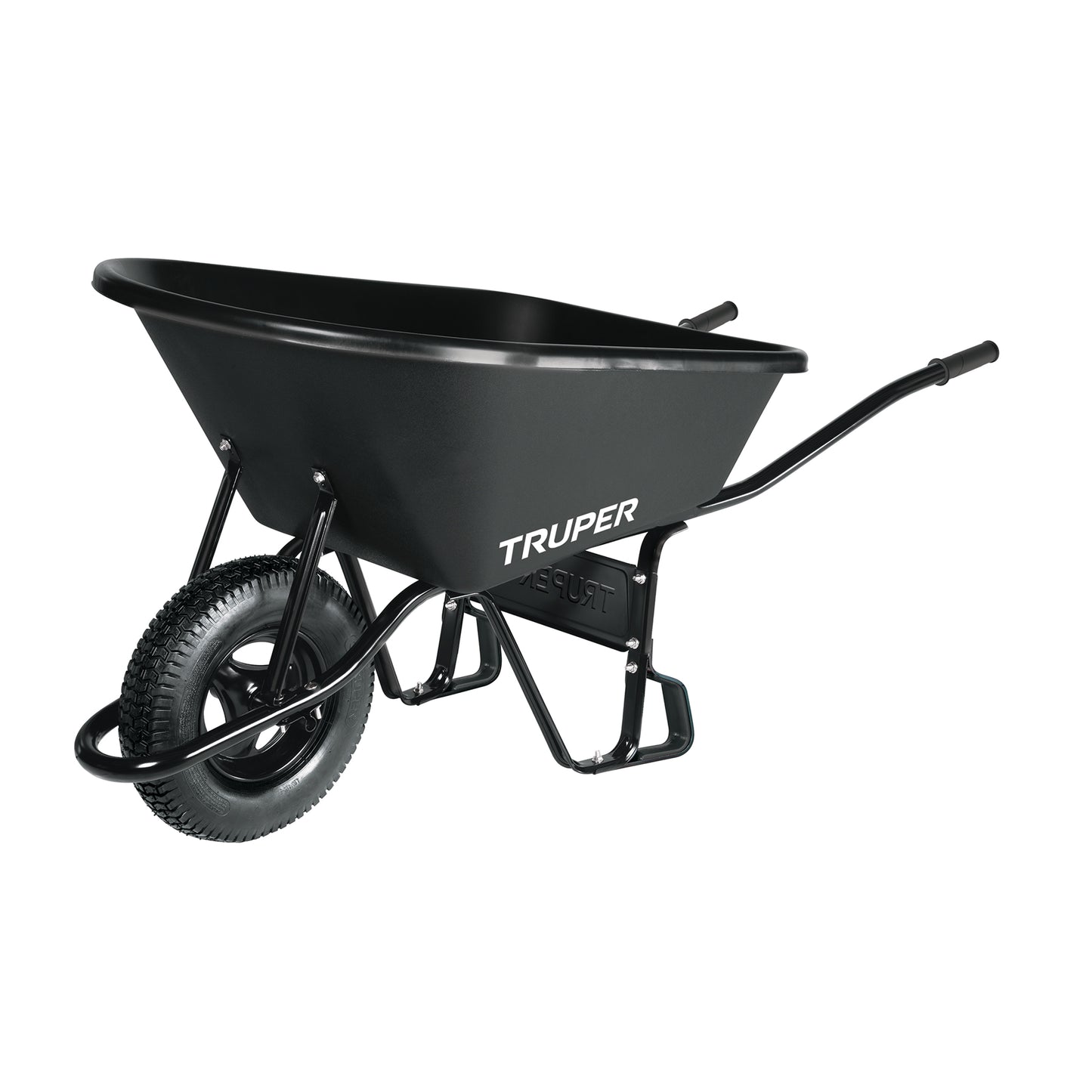 Carreta Concha Plástica 6 Ft3 Neumática, Bastidor Tubular, TRUPER