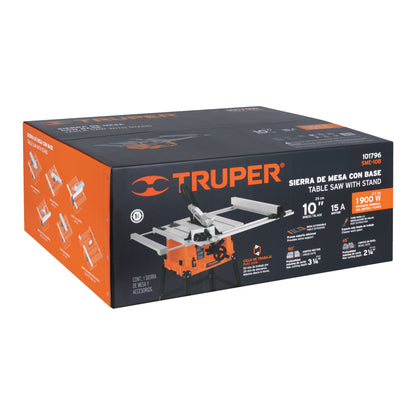 Sierra De Mesa 10' De 1900 W (2-1/2 HP) Con Base, TRUPER