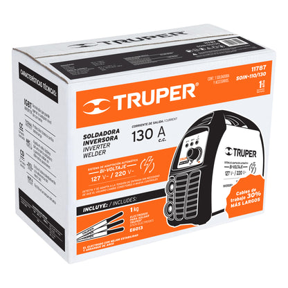 Soldadora Inversora Bi-Voltaje 130 A, 127 V/220 V, TRUPER