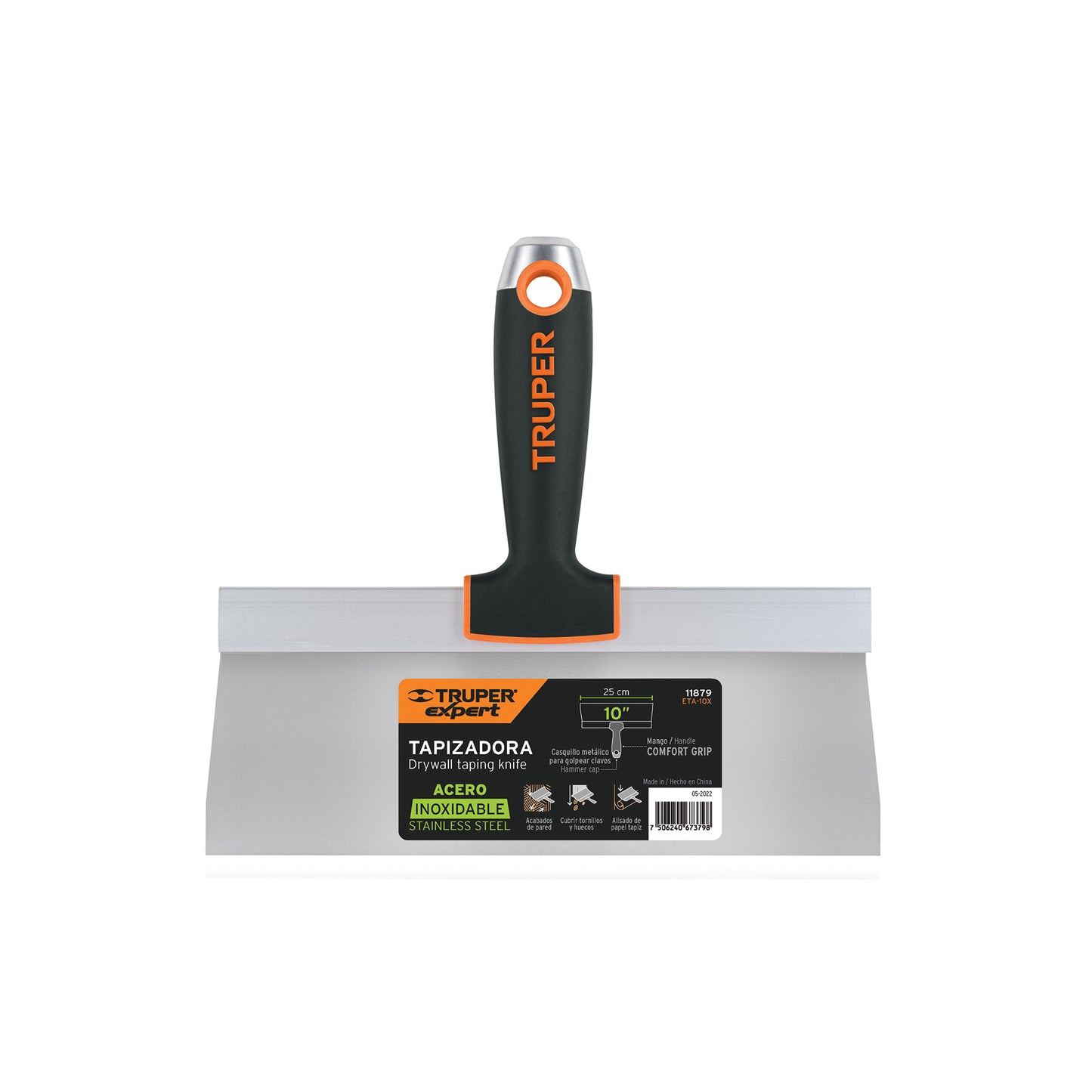 Espátula Tapizadore De 10' Acero Inoxidable, TRUPER EXPERT