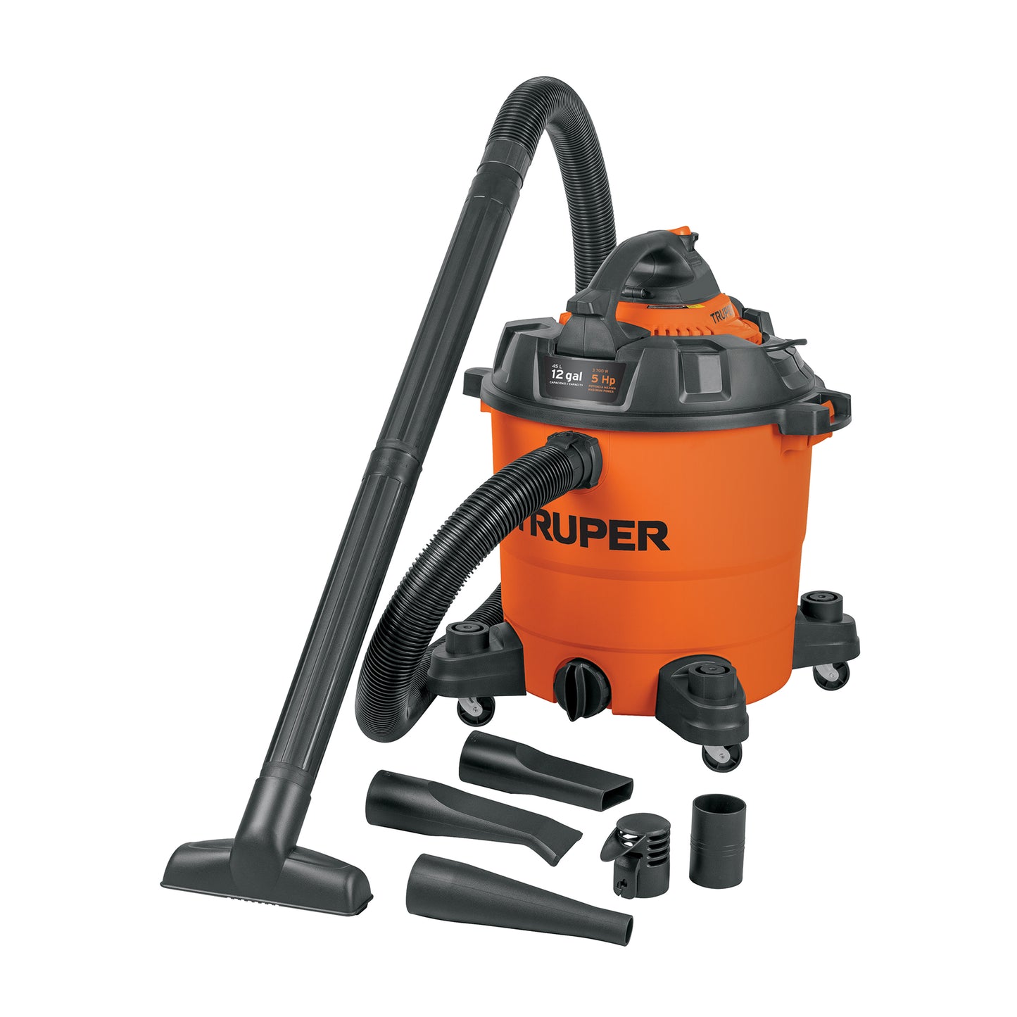 Aspiradora/Sopladora De Sólidos Y Líquidos 12 Gal, Plástica, TRUPER