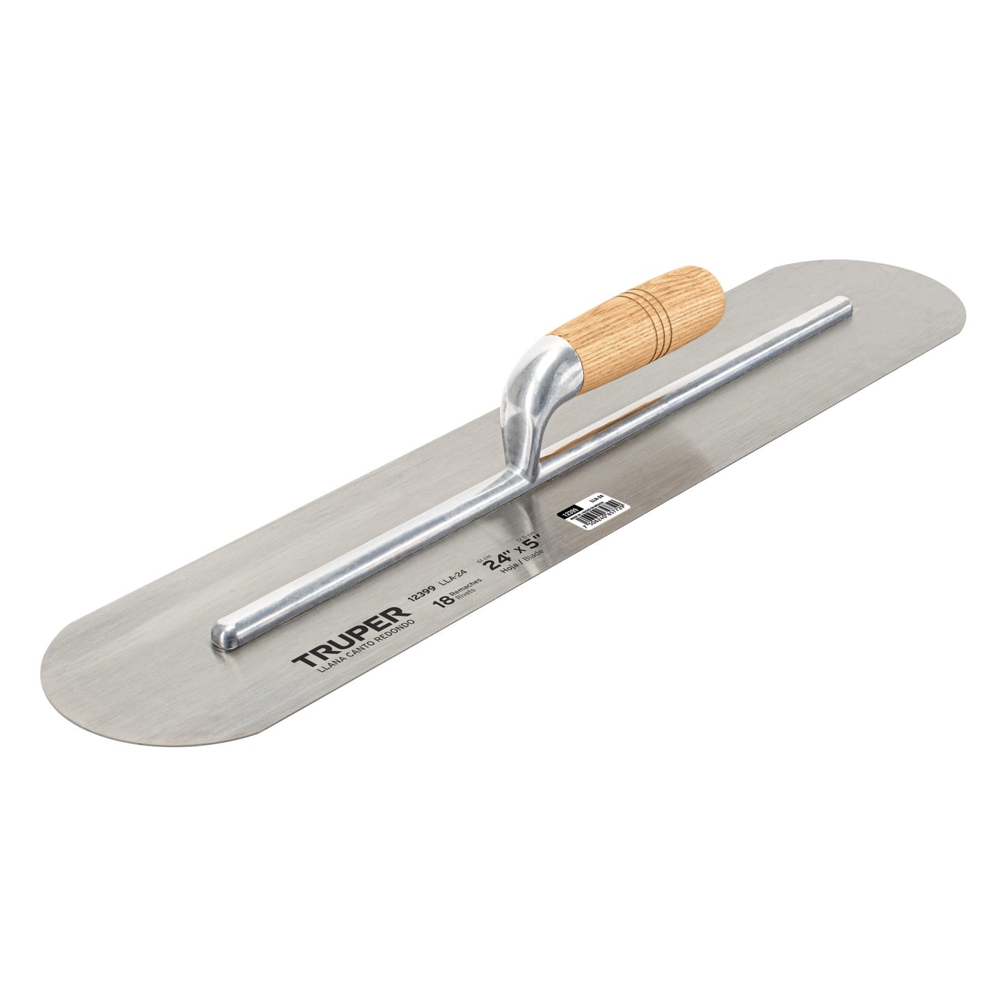 Plancha (Llana) Canto Redondo 24' X 5' Con Mango De Madera, TRUPER