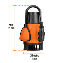 Bomba Sumergible Plástica Para Agua Sucia 1-1/2 HP, TRUPER