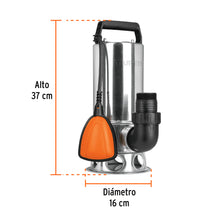 Bomba Sumegible Metálica Para Agua Sucia 1-1/2 HP, TRUPER