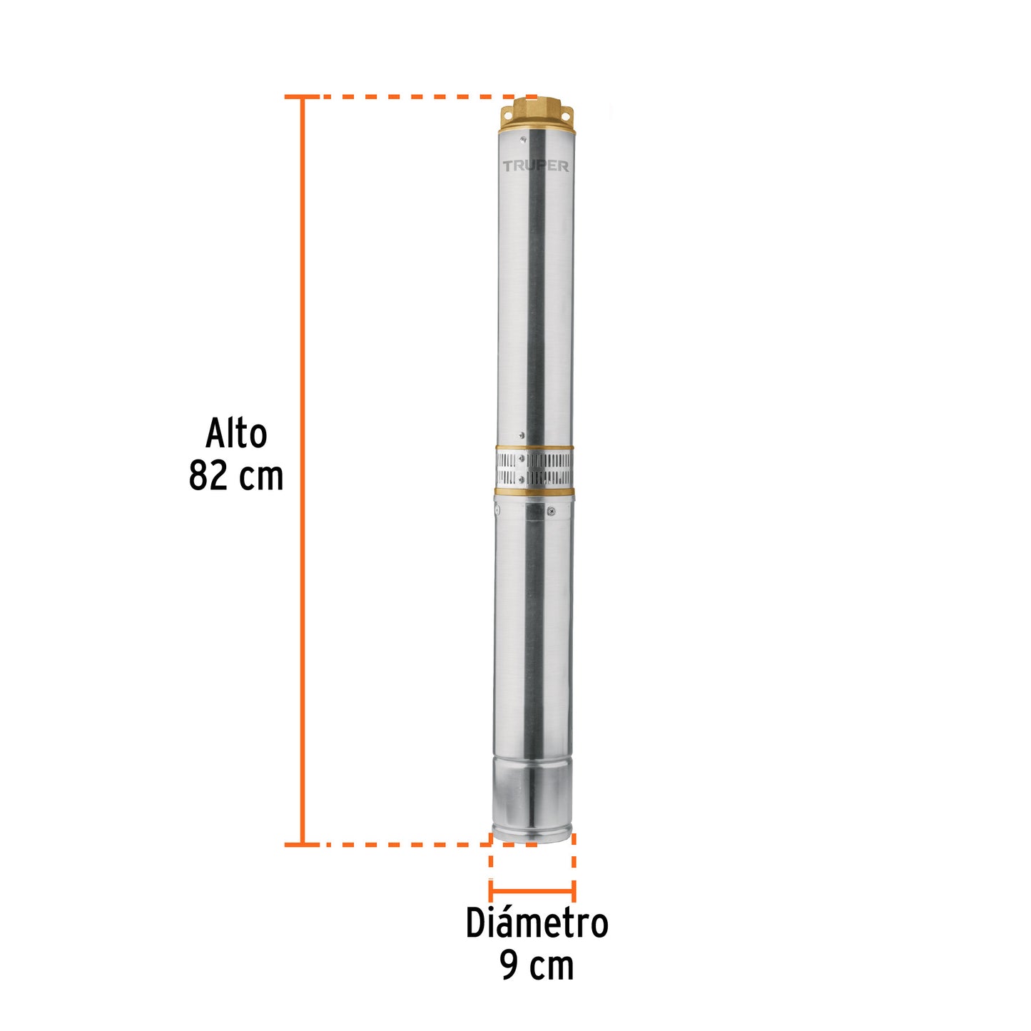 Bomba Sumegible Para Pozo Profundo, 1-1/2 HP, AGUA LIMPIA, TRUPER