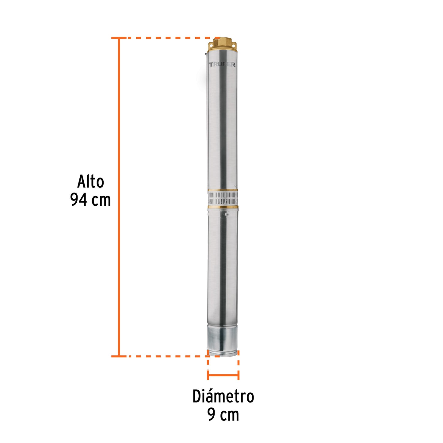 Bomba Sumegible Para Pozo Profundo, 2 HP, AGUA LIMPIA, TRUPER