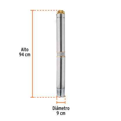 Bomba Sumegible Para Pozo Profundo, 2 HP, AGUA LIMPIA, TRUPER