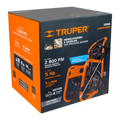 Hidrolavadora Con Motor A Gasolina, 2,800 PSI, TRUPER