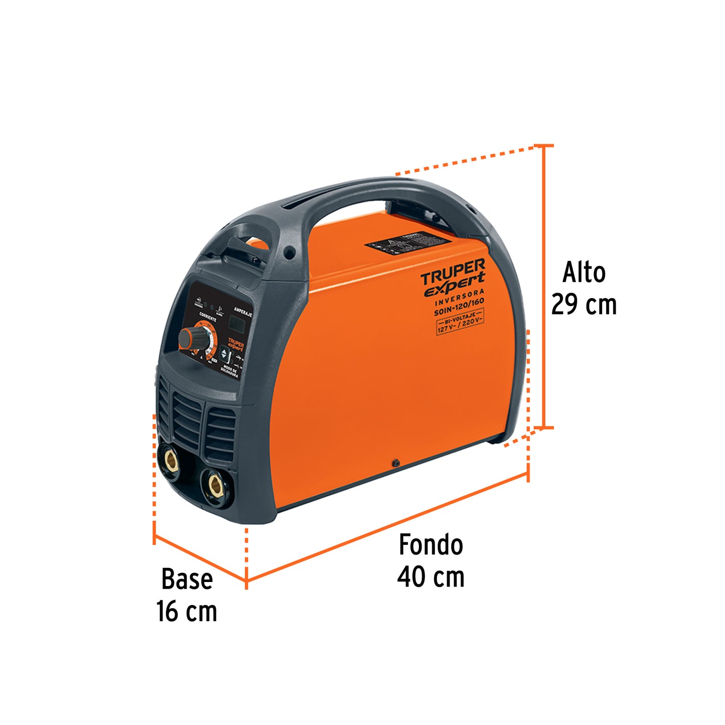 Soldadora Inversora Bi-Voltaje 160 A, 127 V/220 V, TRUPER