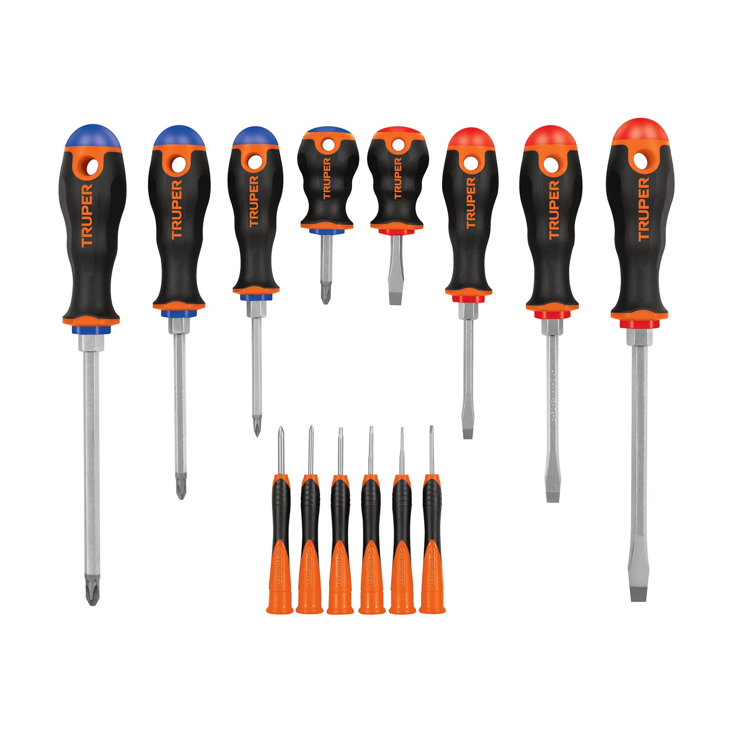 Juego De 8 Desarmadores Mango Comfort Grip, Y 6 De Joyero