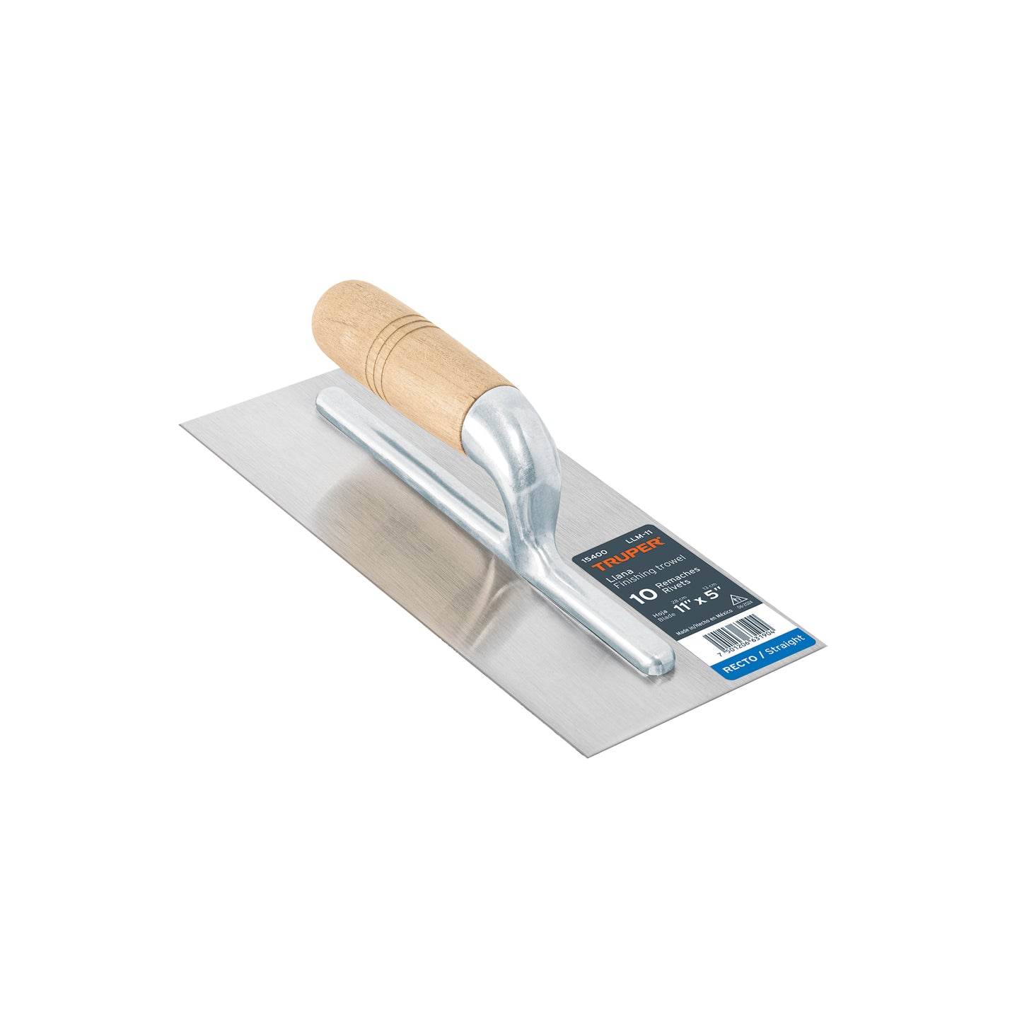 Plancha (Llana) Canto Recto 11', 10 Remaches, Mango De Madera, TRUPER