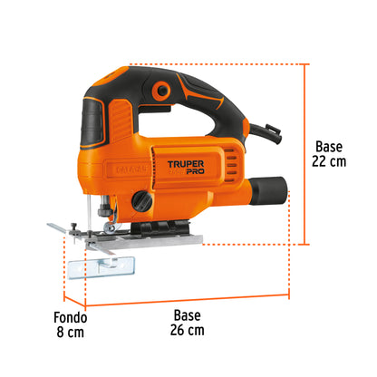 Sierra Caladora 750 W 5.9 A Velocidad Variable, Profesional, TRUPER