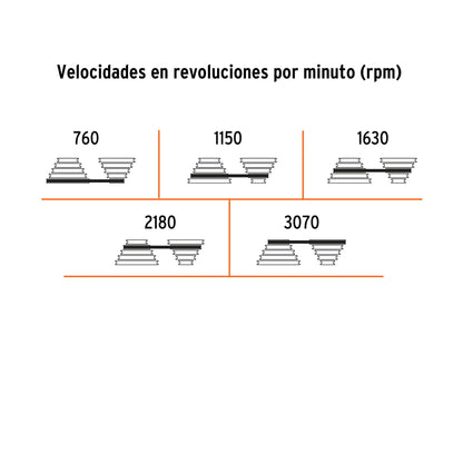 Taladro De Piso 8' De 250 W (1/3 HP), Broquero De 1/2', TRUPER