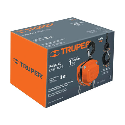 POLIPASTO DE CADENA DE 1 TON, TRUPER