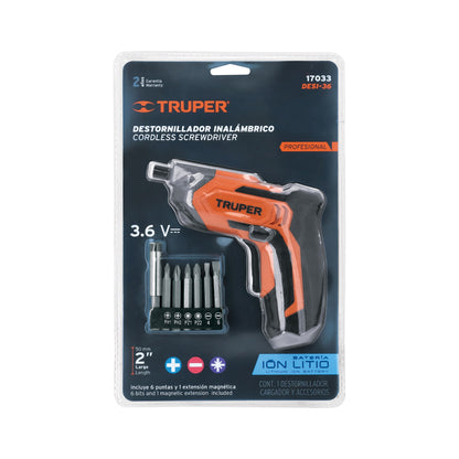 Destornillador Inalámbrico  3.6 V, TRUPER