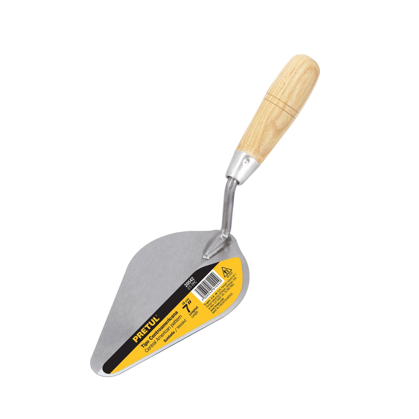 Cuchara Para Albañil, 7", PRETUL, Tipo Centroamericana, PRETUL