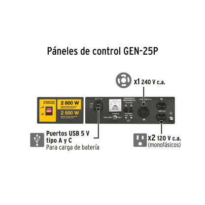 Generador Portátil 2.8 KW Motor A Gasolina, PRETUL