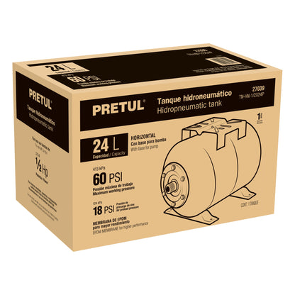 Tanque Para Bombas Hidroneumáticas HIDR-1/2X24P, PRETUL