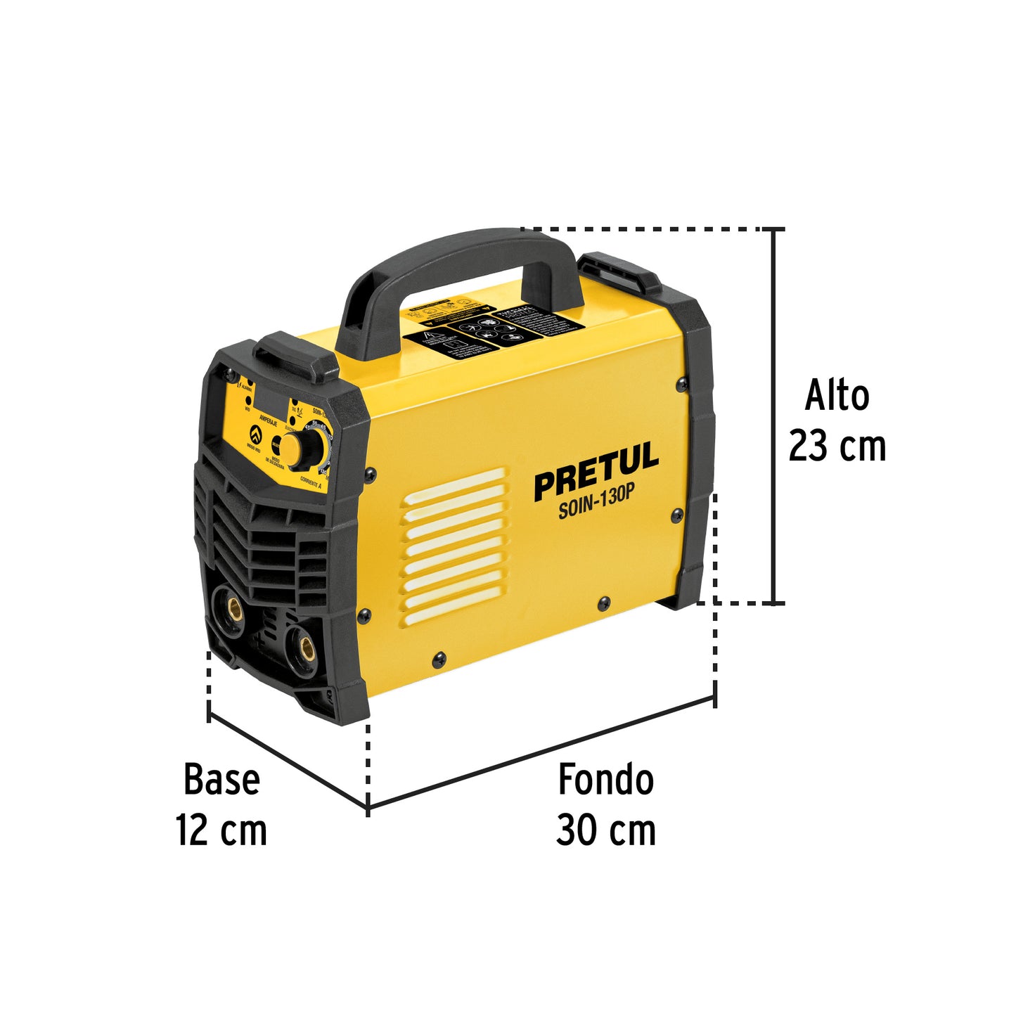 Soldadora Inversora 130 A, 127 V, PRETUL