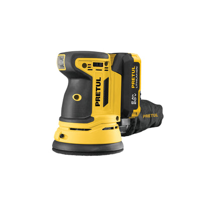 Lijadora Roto Orbital Inalámbrica 5", 0.05 HP, 20 V" PRETUL