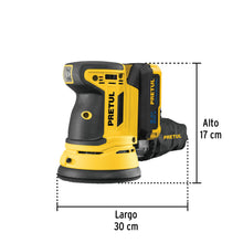 Lijadora Roto Orbital Inalámbrica 5", 0.05 HP, 20 V" PRETUL